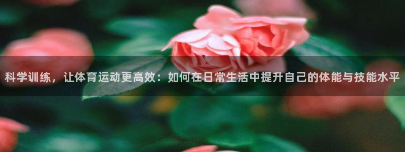 杏彩娱乐：科学训练，让体育运动更高效：如何在日常生活中提升自己的体能与技能水平