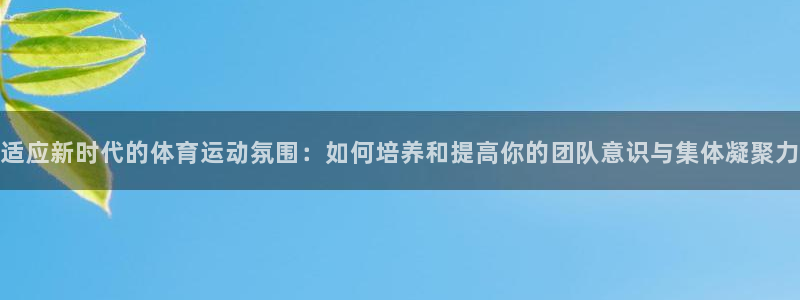 xc7：适应新时代的体育运动氛围：如何培养和提高你的团队意识与集体凝聚力
